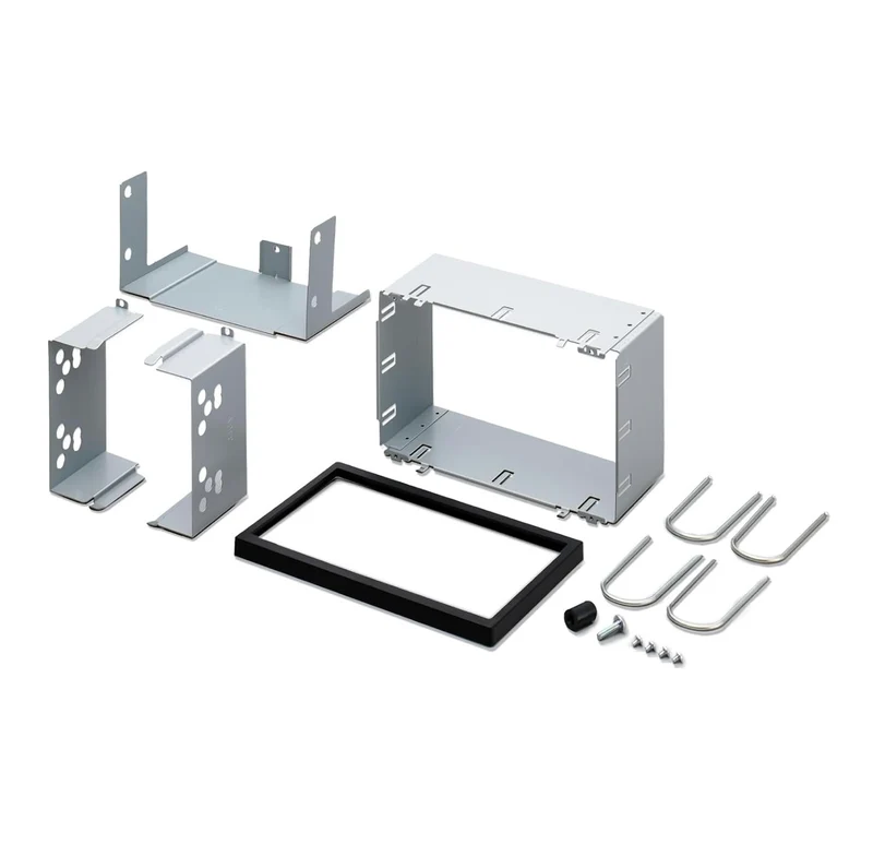 Double DIN Installation Kit for Pioneer ADT-VA133 Includes Flush Mount Cage, 2 DIN Chassis Brackets and Trim Ring, Convenient Installation, Fits Most 2 DIN in-Dash Receiver Products