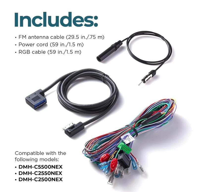 Pioneer RD-RGB150A 59" (1.5 Meter) Extension Cable for Select Modular Head Units - Custom Installation Cable, DMH-WC6600NEX, DMH-WC5700NEX, DMH-C5500NEX, DMH-C2550NEX, DMH-C2500NEX