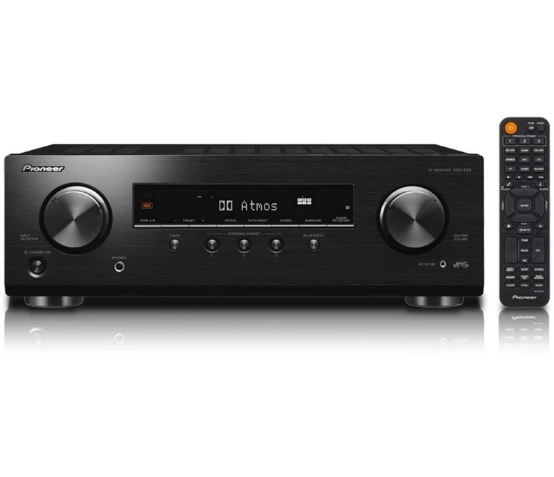 Pioneer VSX-534 Home Audio Smart AV Receiver 5.2-Ch HDR10, Dolby Vision, Atmos and Virtual Enabled with 4K and Bluetooth