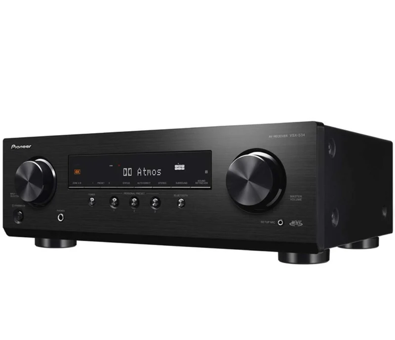 Pioneer VSX-534 Home Audio Smart AV Receiver 5.2-Ch HDR10, Dolby Vision, Atmos and Virtual Enabled with 4K and Bluetooth