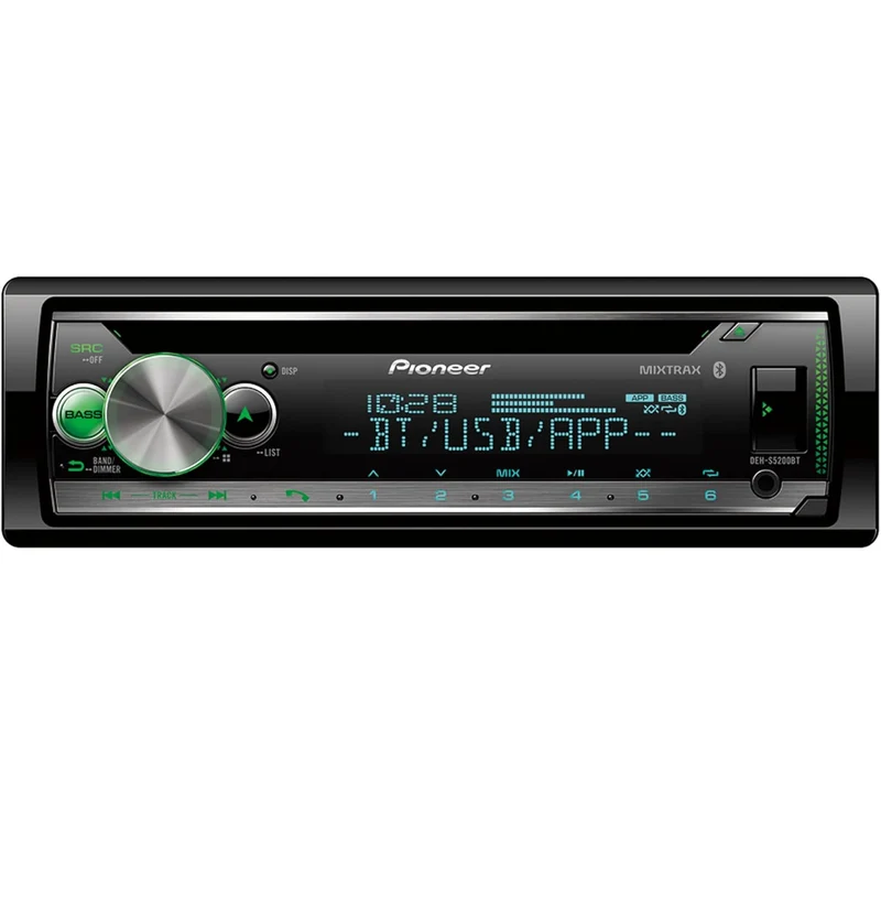 Pioneer DEH-S5200BT CD receiver features Smart Sync App Compatibility, MIXTRAX Built-in Bluetooth