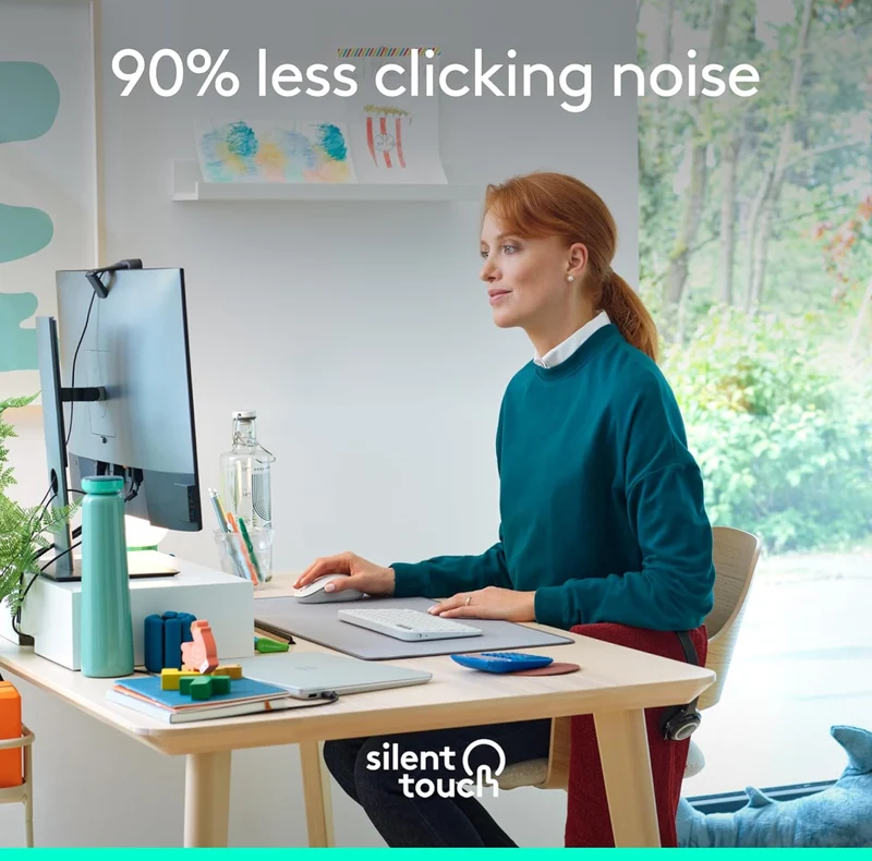 Logitech Wireless Mouse Signature M650 L Full Size - Large Hands, Silent Clicks, Customizable Buttons, Bluetooth, PC/Mac/Chromebook - Off White, Right-Handed, Large