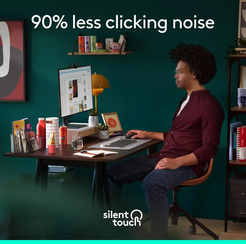 Logitech Wireless Mouse Signature M650 L Full Size - Large Hands, Silent Clicks, Customizable Buttons, Bluetooth, PC/Mac/Chromebook - Classic Red, Right-Handed, Large