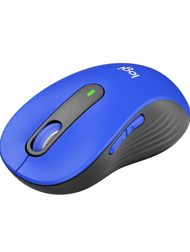 Logitech Wireless Mouse Signature M650 L Full Size - Large Hands, Silent Clicks, Customizable Buttons, Bluetooth, PC/Mac/Chromebook - Classic Blue, Right-Handed, Large