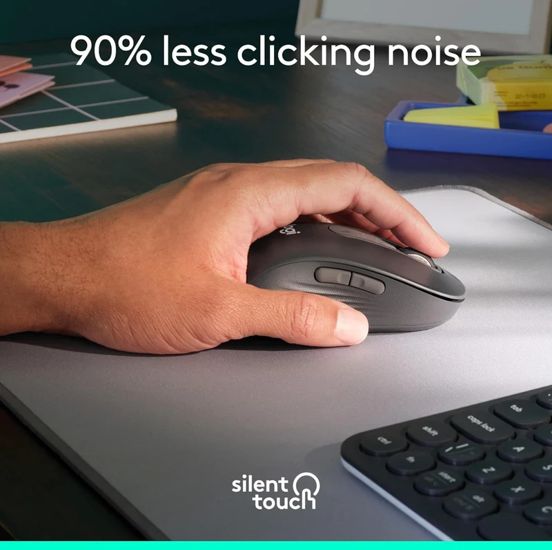 Logitech Signature M650 L Left (Graphite) - Optical - Wireless - Bluetooth/Radio Frequency - Graphite - USB - 2000 dpi - Scroll Wheel - 5 Button(s) - 5 Programmable Button(s) - Large Hand/Palm Size -