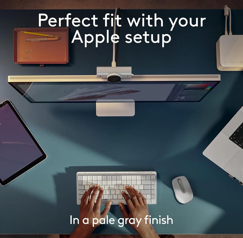 Logitech MX Anywhere 3S for Mac, Compact Wireless Bluetooth Mouse, 8K DPI Any-Surface Tracking, Quiet Clicks, USB C, Wireless Mouse for MacBook Pro, MacBook Air, iMac, iPad - Pale Grey