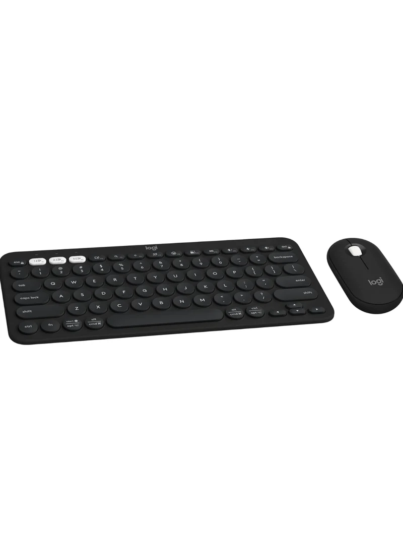 Logitech Pebble 2 Combo, Wireless Keyboard and Mouse, Quiet and Portable, Customizable, Logi Bolt, Bluetooth, Easy-Switch for Windows, macOS, iPadOS, Chrome - Black