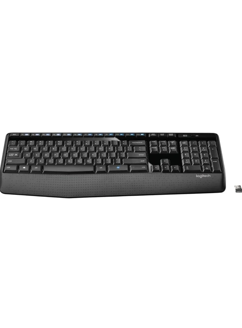 Logitech K345 Wireless Keyboard - Full-Sized Keyboard with Palm Rest, 2.4 GHz Wireless USB Receiver - for PC, Laptop