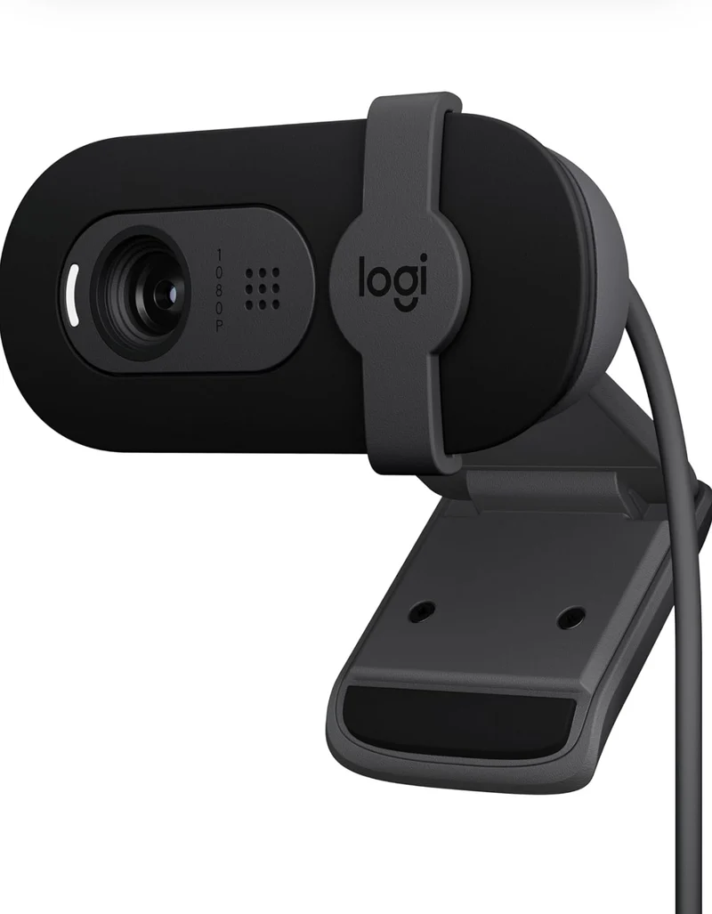 Logitech Brio 101 Full HD 1080p Webcam for Meetings, Streaming, Desktop, Laptop, PC - Built-in Mic, Shutter, USB-A, Teams, Zoom - Black