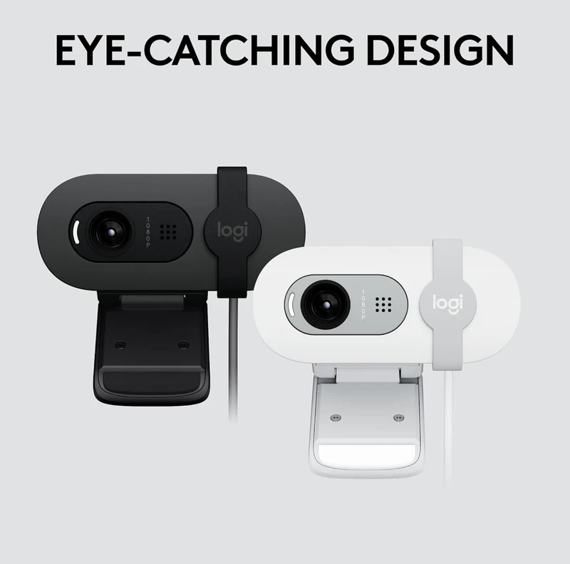 Logitech Brio 101 Full HD 1080p Webcam for Meetings, Streaming, Desktop, Laptop, PC - Built-in Mic, Shutter, USB-A, Teams, Zoom - Black