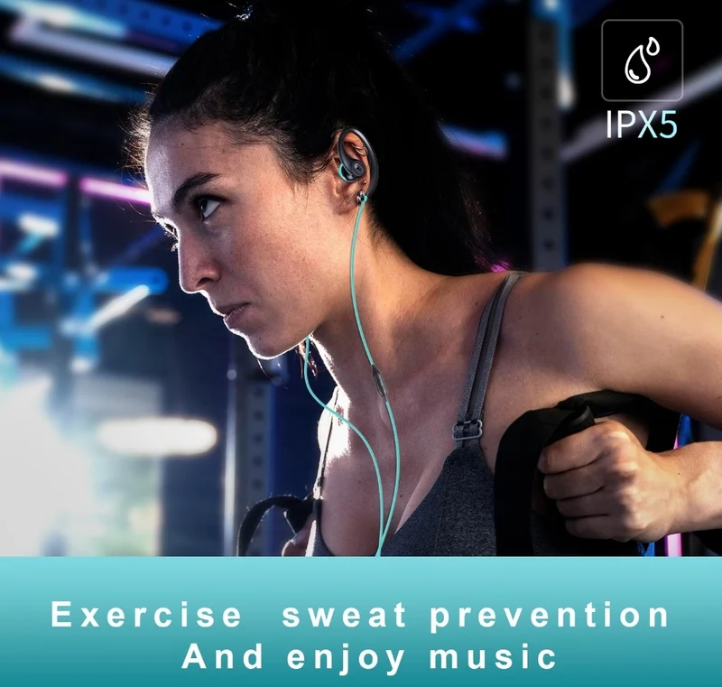Sport Earbuds Wired in-Ear Headphones with Over Ear Hook Earclip Running Earphones Wrap Around Ear Buds Compatible with Smartphone Laptop Tablet MP3-3.5mm Jack