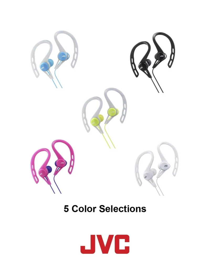 JVC HAECX20A Sports Clip Inner Ear Headphones, Blue