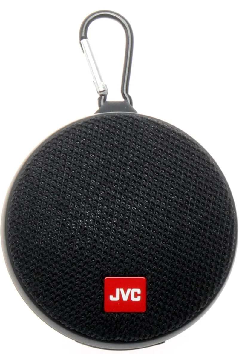 JVC Portable Wireless Speaker with Surround Sound, Bluetooth 5.0, Waterproof IPX4, 7-Hour Battery Life - SPSA2BTB (Black)