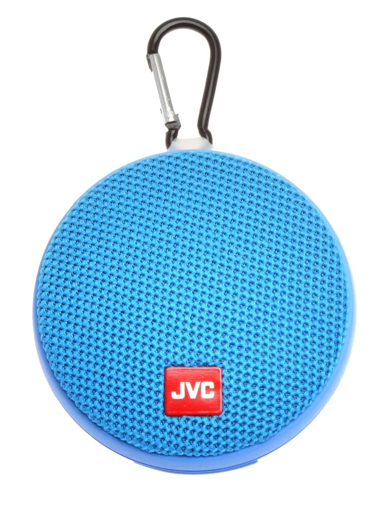 JVC Portable Wireless Speaker with Surround Sound, Bluetooth 5.0, Waterproof IPX4, 7-Hour Battery Life - SPSA2BTA (Blue)