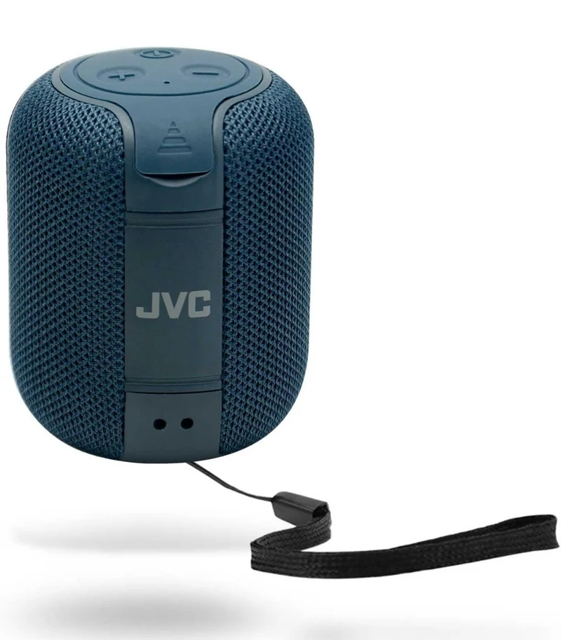 JVC Portable Gumy Wireless Speaker with Surround Sound, Bluetooth 5.3, Lightweight, TWS Capability, USB-C, up to 15-Hour Battery Life - SPSG1BTA (Blue)