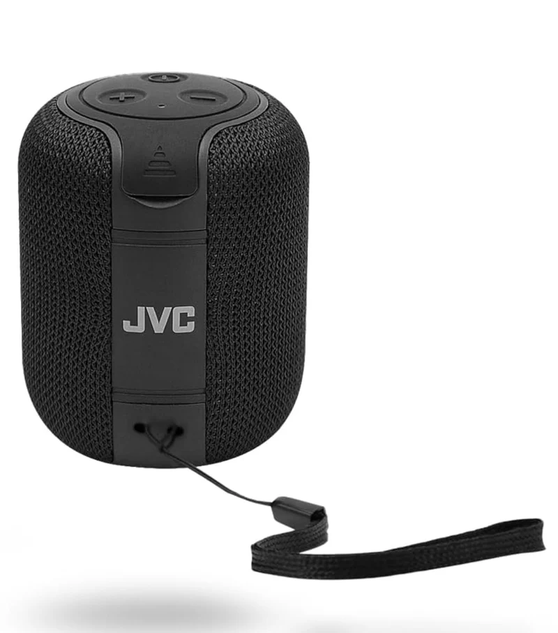 JVC Portable Gumy Wireless Speaker with Surround Sound, Bluetooth 5.3, Lightweight, TWS Capability, USB-C, up to 15-Hour Battery Life - SPSG1BTB (Black)