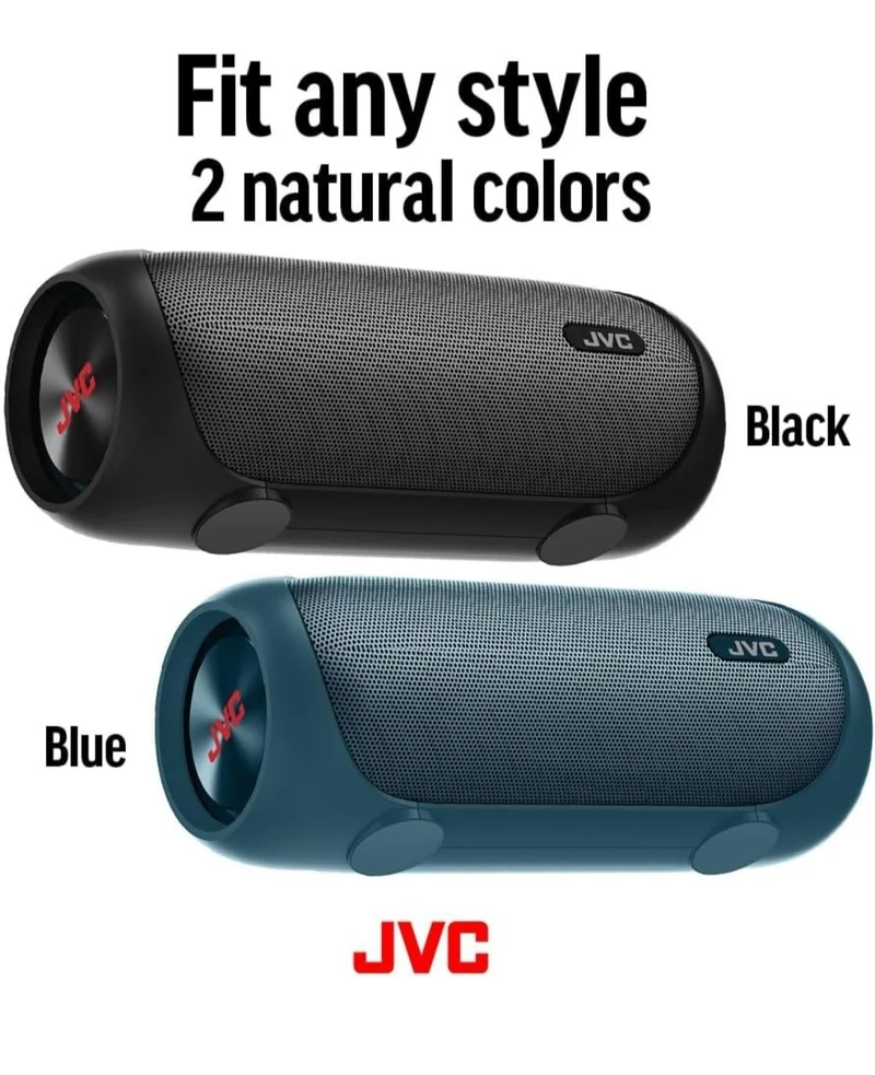 JVC Illuminated Portable Wireless Speaker with 30W max outputs, Dynamic Sound, Bluetooth 5.0, TWS Capability, USB-C, AUX in, up to 6-Hour Battery Life - SPPA7BTB (Black)