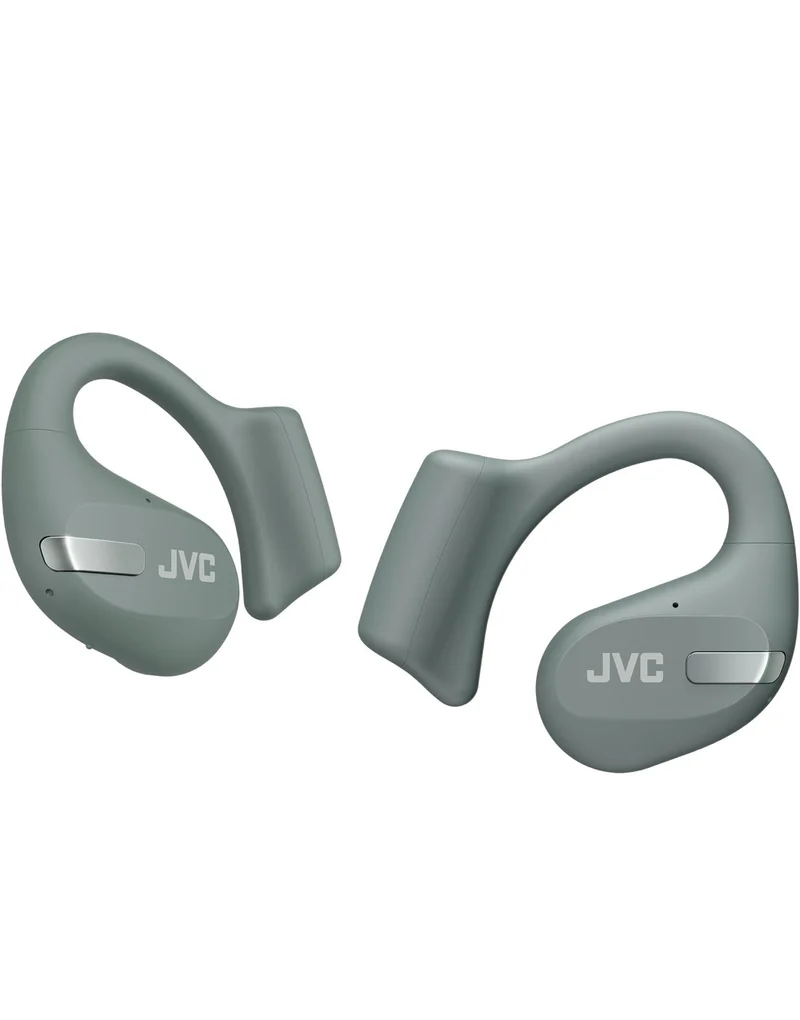 JVC New Nearphones Open Ear True Wireless Headphones with 16mm Large Drivers for Powerful Sound, Single Ear use, Compact Size, and Long Battery Life (up to 38 Hours) - HANP50TG (Green)