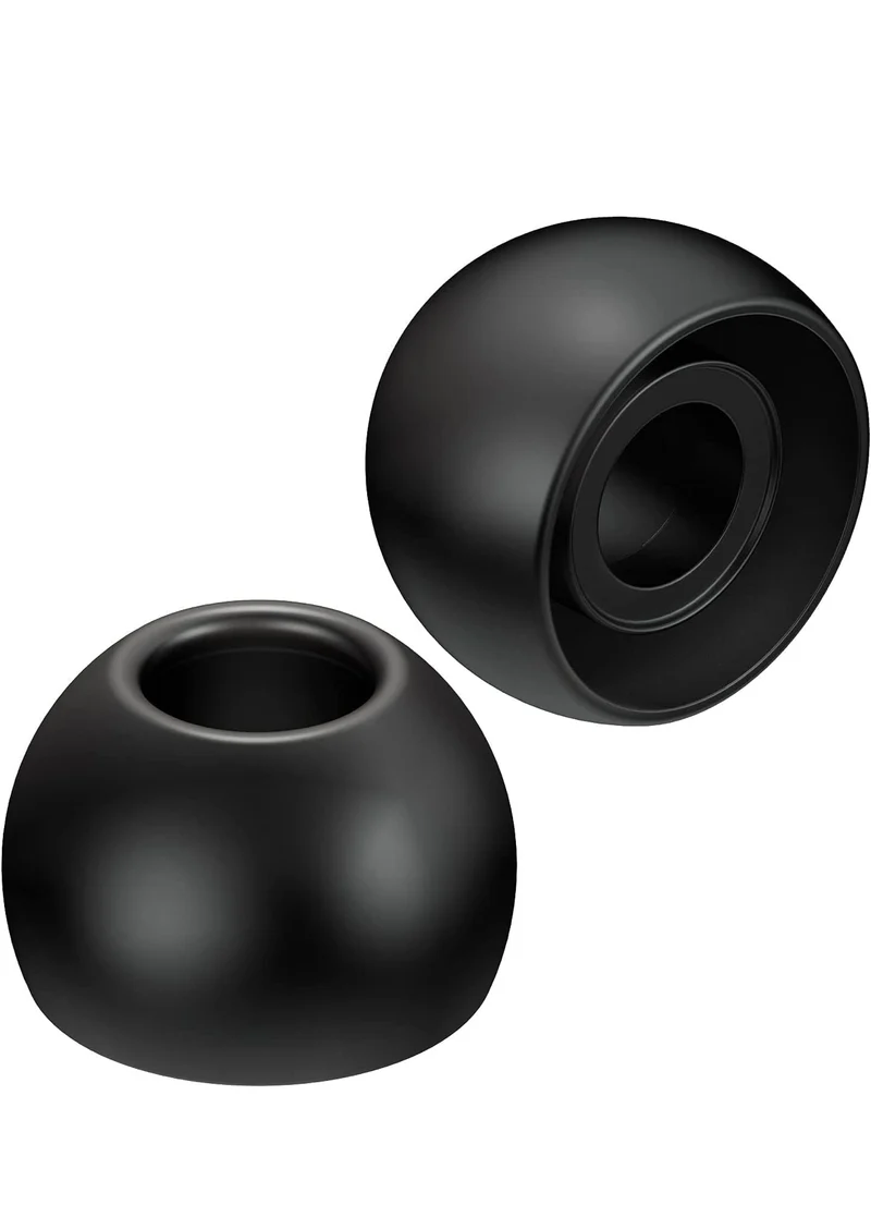 JVC Replacement Silicone Earbuds Earpieces – Set of (6) Ear Tips, Fits Many JVC Models (Medium) - EPFX2MB (Black)