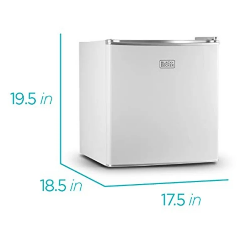BLACK+DECKER BCRK17W Compact Refrigerator Energy Star Single Door Mini Fridge with Freezer, 1.7 Cubic Ft., White