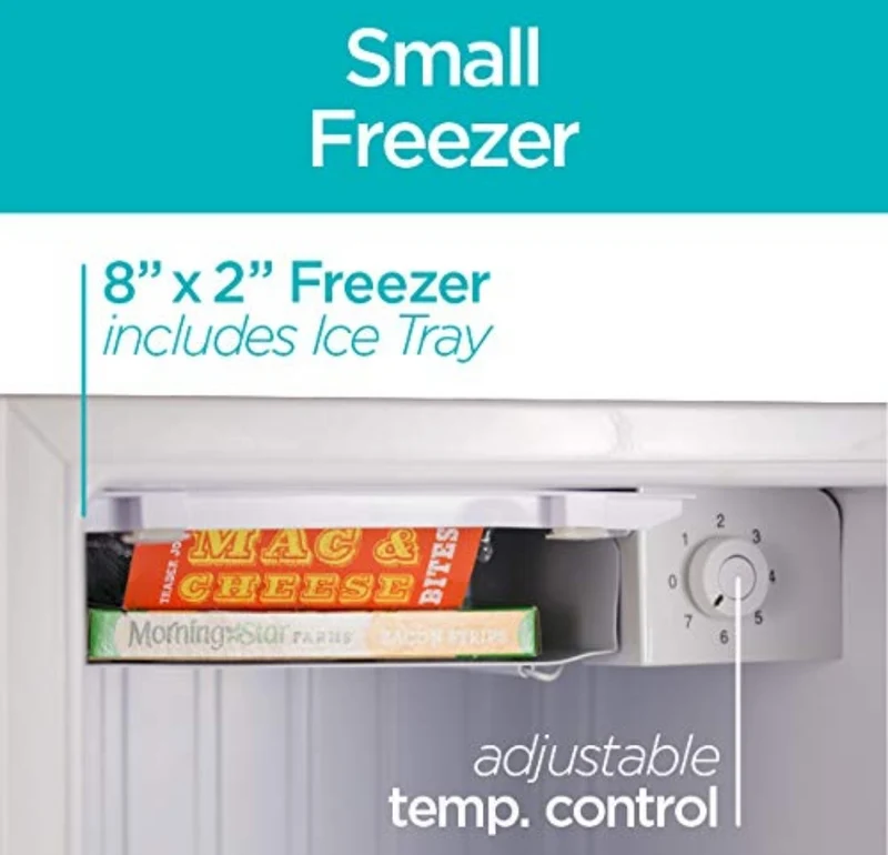 BLACK+DECKER BCRK17W Compact Refrigerator Energy Star Single Door Mini Fridge with Freezer, 1.7 Cubic Ft., White