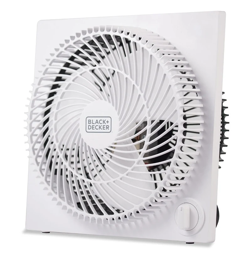 BLACK+DECKER Mini Box Fan Tabletop Quiet 9 Inch Desk Box Fans Frameless BFB09W White