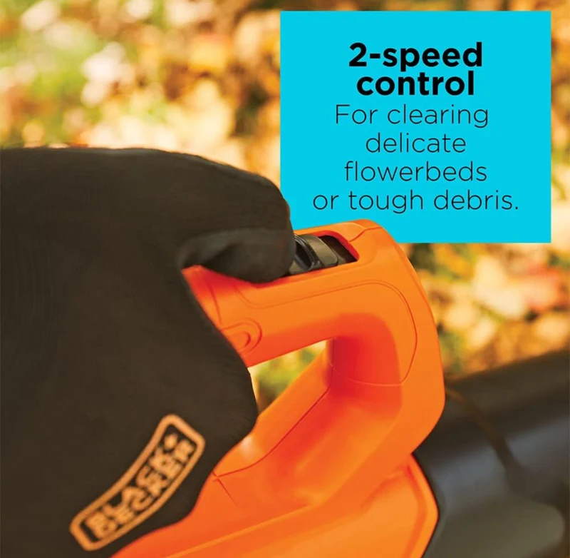 BLACK+DECKER 20V MAX Cordless Leaf Blower, 2-Speed, Up to 90 MPH, with Battery and Charger (BCBL700D1)