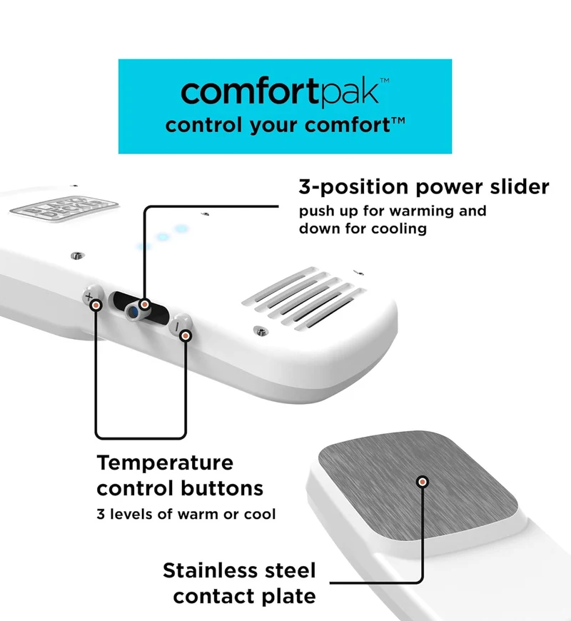 BLACK+DECKER Comfortpak, Wearable Cooling and Heating Device, TropiCoral (BCWCC101-04)