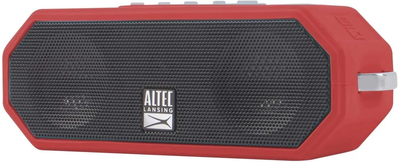 Altec Lansing LifeJacket H2O 4 - Waterproof Bluetooth Speaker, Durable & Portable Speaker with Voice Assistant, 10 Hour Battery Life & 100 Foot Range, True Red