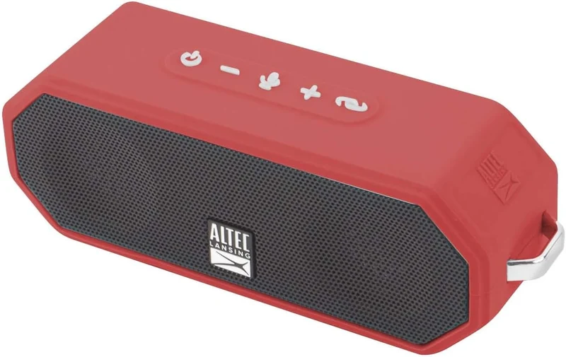 Altec Lansing LifeJacket H2O 4 - Waterproof Bluetooth Speaker, Durable & Portable Speaker with Voice Assistant, 10 Hour Battery Life & 100 Foot Range, True Red