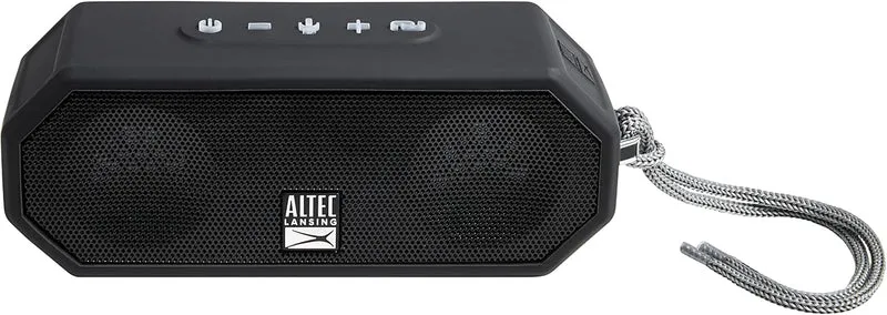 Altec Lansing LifeJacket H2O 4 - Waterproof Bluetooth Speaker, Durable & Portable Speaker with Voice Assistant, 10 Hour Battery Life & 100 Foot Range, Black