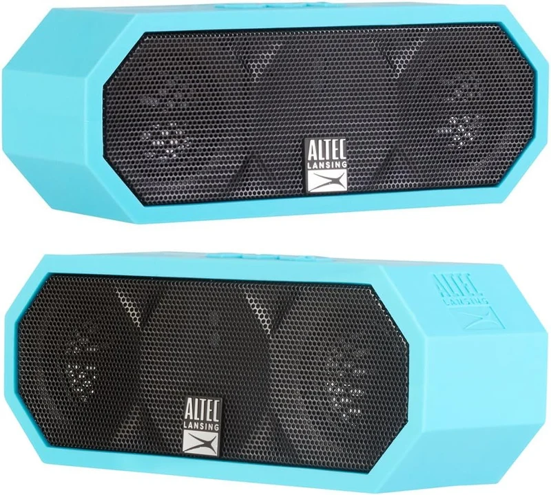 Altec Lansing Jacket H2O 2 - Waterproof Bluetooth Speaker with 3.5mm Aux Port, IP67 Certified & Floats in Water, Compact & Portable Speaker for Travel & Outdoor Use, 8 Hour Playtime
