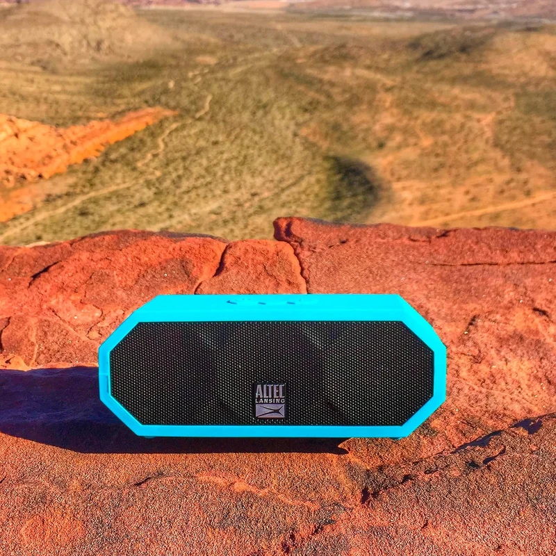 Altec Lansing Jacket H2O 2 - Waterproof Bluetooth Speaker with 3.5mm Aux Port, IP67 Certified & Floats in Water, Compact & Portable Speaker for Travel & Outdoor Use, 8 Hour Playtime