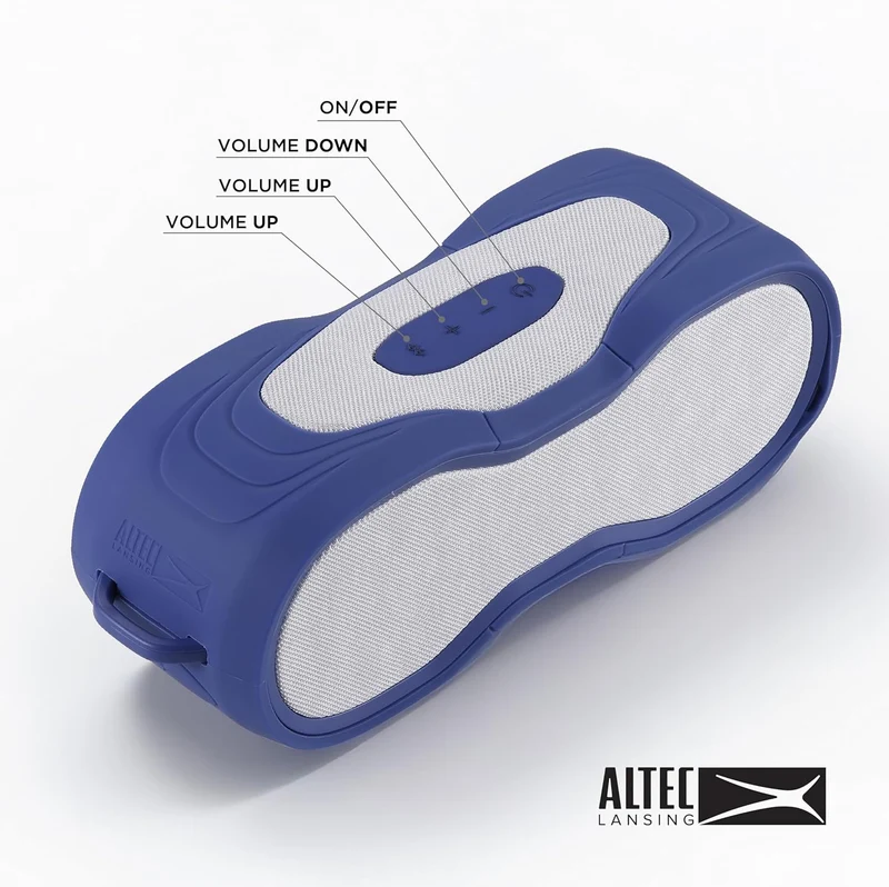 Altec Lansing BoomJacket XL Wireless Bluetooth Speaker, Magnetic Waterproof Speaker, IPX7 Outdoor Speaker with 24H Playtime, Portable Speaker with Carabiner, Mountable, Quick Charge