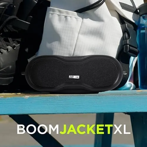 Altec Lansing BoomJacket XL Wireless Bluetooth Speaker, Magnetic Waterproof Speaker, IPX7 Outdoor Speaker with 24H Playtime, Portable Speaker with Carabiner, Mountable, Quick Charge