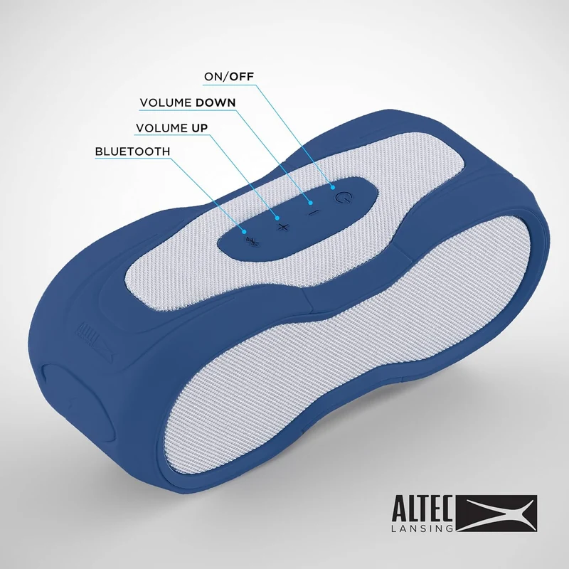 Altec Lansing BoomJacket XL Wireless Bluetooth Speaker, Magnetic Waterproof Speaker, IPX7 Outdoor Speaker with 24H Playtime, Portable Speaker with Carabiner, Mountable, Quick Charge