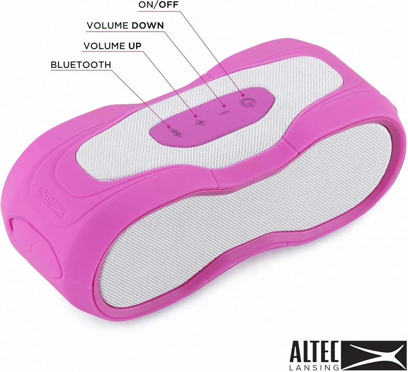 Altec Lansing BoomJacket XL Wireless Bluetooth Speaker, Magnetic Waterproof Speaker, IPX7 Outdoor Speaker with 24H Playtime, Portable Speaker with Carabiner, Mountable, Quick Charge