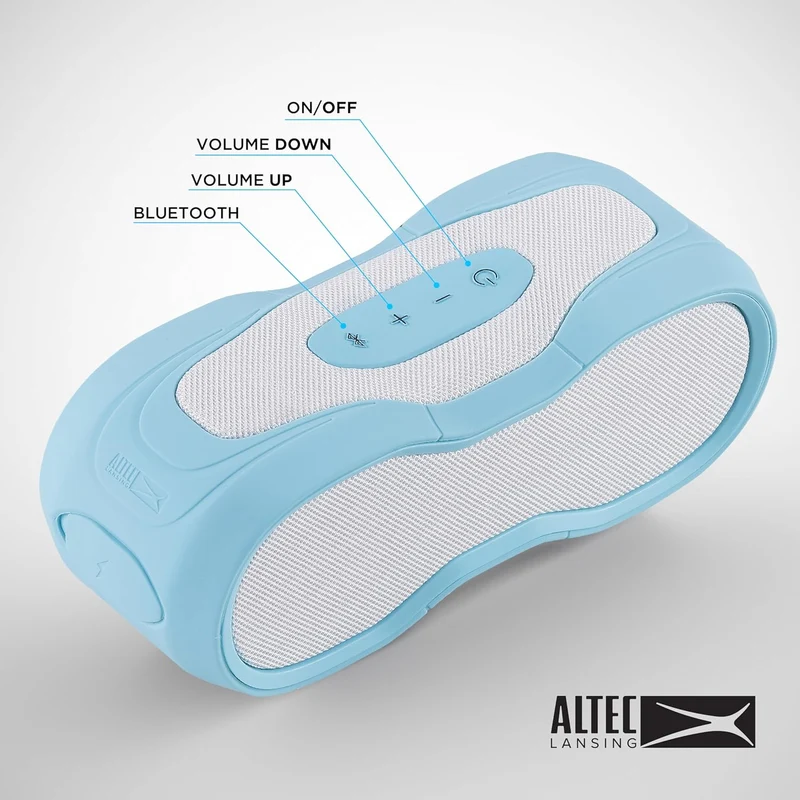 Altec Lansing BoomJacket XL Wireless Bluetooth Speaker, Magnetic Waterproof Speaker, IPX7 Outdoor Speaker with 24H Playtime, Portable Speaker with Carabiner, Mountable, Quick Charge