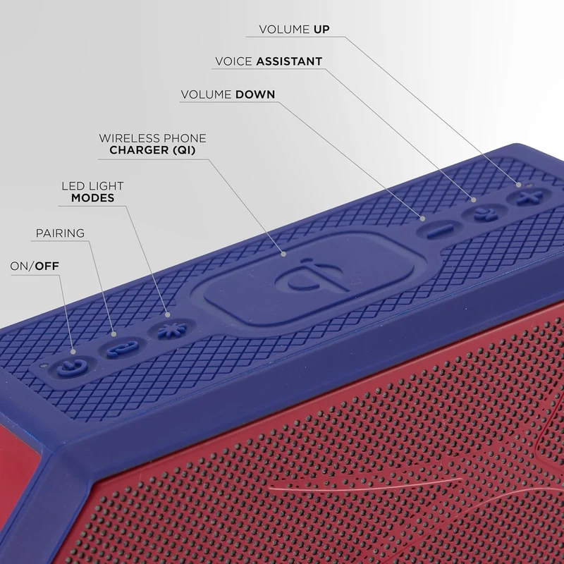 Altec Lansing - Portable Bluetooth Speaker HYDRABLAST 2.0, Waterproof IP67, 20W Output Power, Magnetic Bluetooth Speaker (New York Giants)