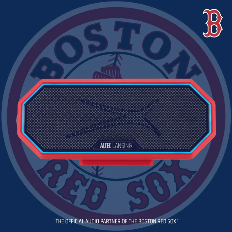Altec Lansing - Portable Bluetooth Speaker HYDRABLAST 2.0, Waterproof IP67, 20W Output Power, Magnetic Bluetooth Speaker (Boston Red Sox)