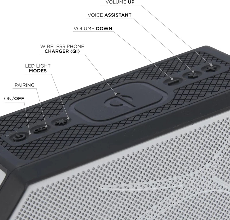 Altec Lansing - Portable Bluetooth Speaker HYDRABLAST 2.0, Waterproof IP67, 20W Output Power, Magnetic Bluetooth Speaker (Raiders)