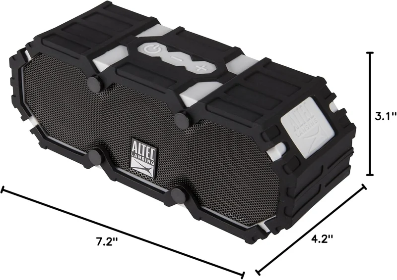 Altec Lansing Mini LifeJacket 2 - IP67 Waterproof Floating Bluetooth Speaker For Pool And Travel, Shockproof and Snowproof Portable Speaker for Outdoor, 30ft Range and 10 Hour Playtime