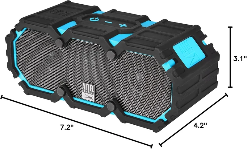 Altec Lansing Mini LifeJacket 2 - IP67 Waterproof Floating Bluetooth Speaker For Pool And Travel, Shockproof and Snowproof Portable Speaker for Outdoor, 30ft Range and 10 Hour Playtime