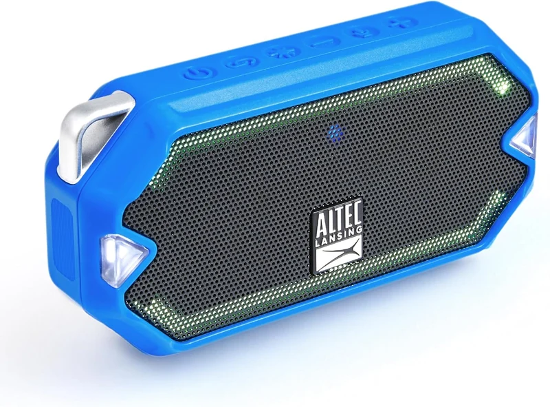 Altec Lansing - HydraMini Wireless Bluetooth Speaker, IP67 Waterproof USB C Rechargeable Battery with 6 Hours Playtime, Compact, Shockproof, Snowproof, Everything Proof (Royal Blue)