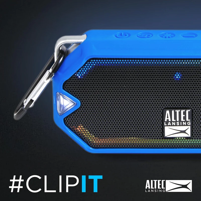 Altec Lansing - HydraMini Wireless Bluetooth Speaker, IP67 Waterproof USB C Rechargeable Battery with 6 Hours Playtime, Compact, Shockproof, Snowproof, Everything Proof (Royal Blue)
