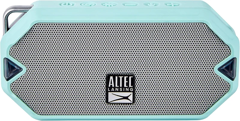 Altec Lansing - HydraMini Wireless Bluetooth Speaker, IP67 Waterproof USB C Rechargeable Battery with 6 Hours Playtime, Compact, Shockproof, Snowproof, Everything Proof (Mint Green)