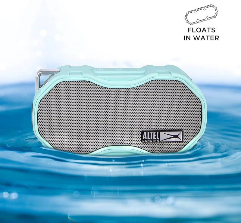 Altec Lansing Baby Boom XL - Waterproof Bluetooth Speaker, Wireless & Portable Speaker for Travel & Outdoor Use, Deep Bass & Loud Sound, 2 Pack, Mint