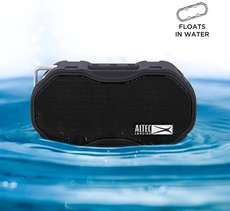 Altec Lansing Baby Boom XL - Waterproof Bluetooth Speaker, Wireless & Portable Speaker for Travel & Outdoor Use, Deep Bass & Loud Sound, 2 Pack, Black