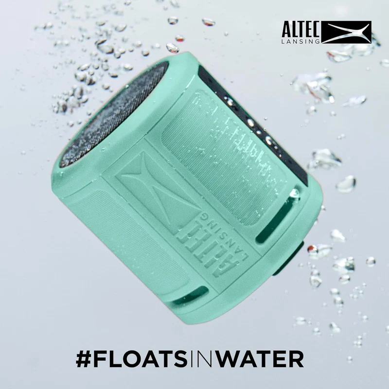 Altec Lansing HydraOrbit - Waterproof Bluetooth Speaker, Lightweight & Portable Speaker for Travel & Outdoor Use, Mint