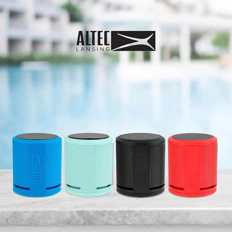 Altec Lansing HydraOrbit - Waterproof Bluetooth Speaker, Lightweight & Portable Speaker for Travel & Outdoor Use, Black